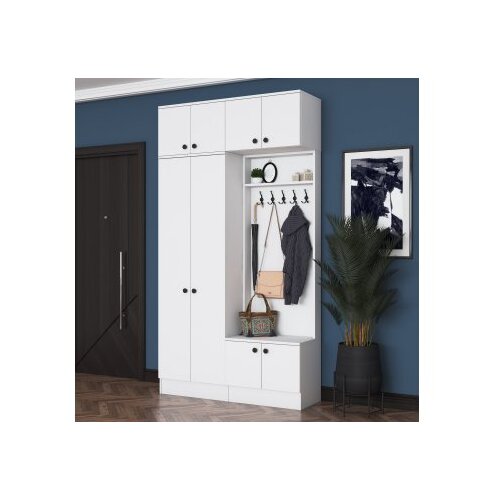 Hanah home Ormar za hodnik EA144 - 3839, 119,6x226,4x37,5 cm, Bijela Cijene