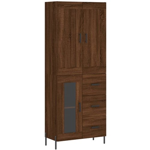 Maison Chic Visoka Komoda - Predalnik rjav hrast 69,5x34x180 cm inženirski les, (21722665) Cene