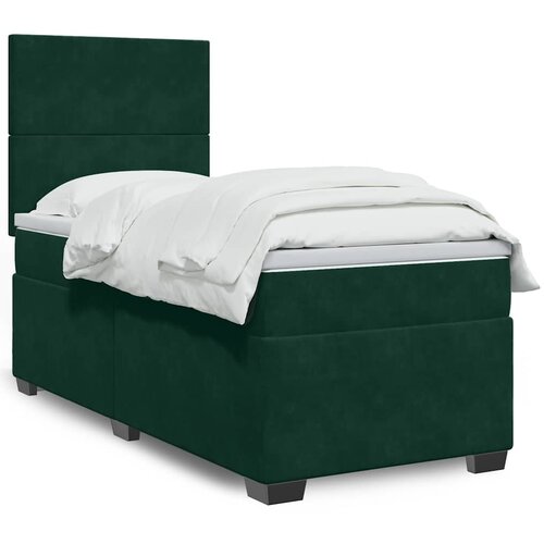 Box spring krevet s madracem tamnozeleni 90x190 cm bar&scaron;unasti Cijene
