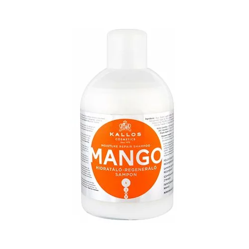 Kallos Cosmetics Mango vlažilen in regeneracijski šampon 1000 ml za ženske