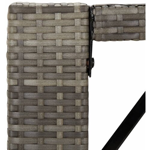  7-dijelni vrtni barski set s jastucima sivi od poliratana Siva 180 x 70 x 110 cm Slike