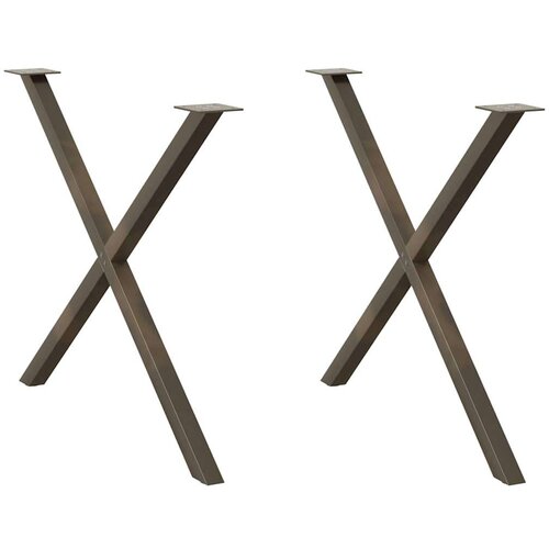  Noge jedilne mize v obliki črke X 2 kosa 90x(72-73) cm jeklo, (21828656) Slike