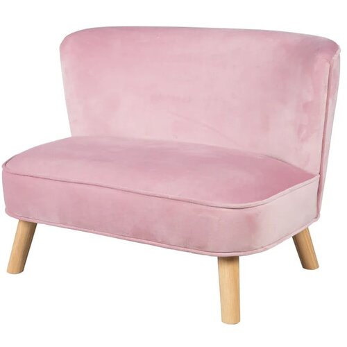 Roba Svetlo rožnata žametna otroška sedežna garnitura 70 cm Lil Sofa – Cene
