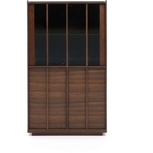 Kave Home Smeđa vitrina u dekoru oraha 100x170x40 cm Onix – Cijene
