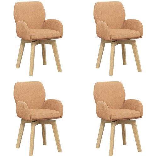 vidaXL Okretne blagovaonske stolice 4 kom. Boucl&eacute; Bež 54 x 58 x 87 cm - Bež 4 Cijene