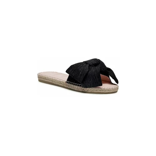Manebi Espadrile Sandals With Bow G 0.1 J0 Črna
