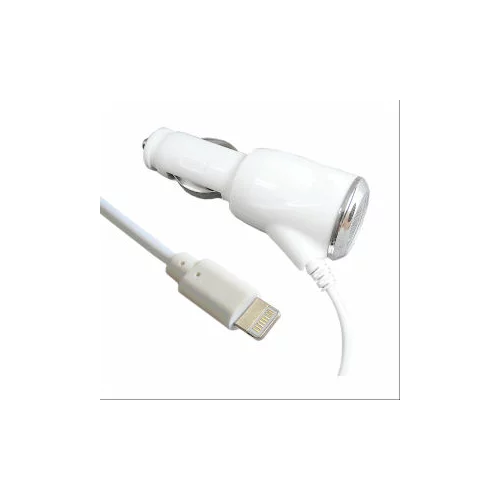 Telcon avtomobilski polnilec za telefone apple iphone / ipod, priključek lightning, bel, 2A