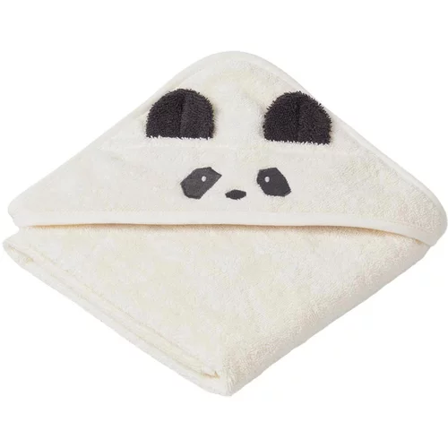 Liewood otroška kopalna brisačka albert panda creme de la creme