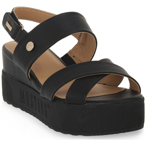 Mustang Sandali & Odprti čevlji BLACK Črna Cene