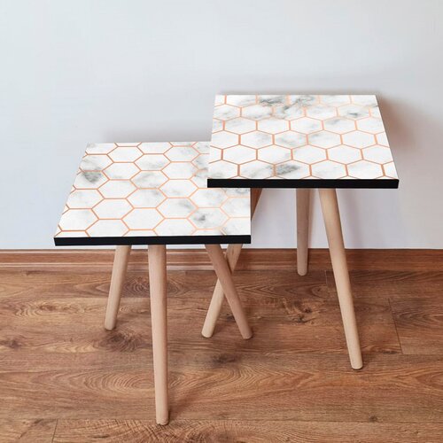 Hanah home Set 2 stočića 2Shp1 White Cene