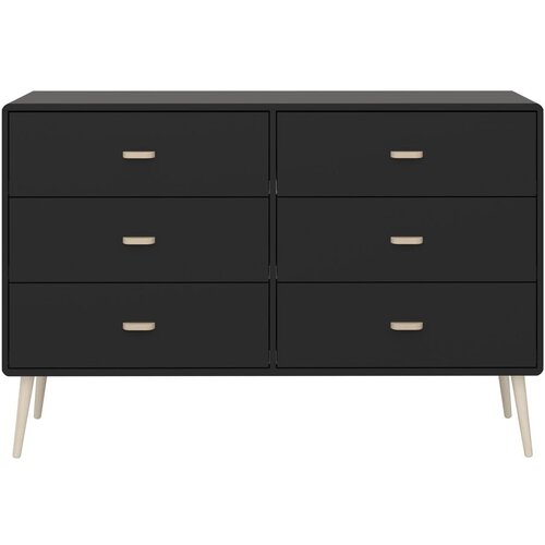 Tvilum Crna niska komoda 135x89 cm Mino - Slike