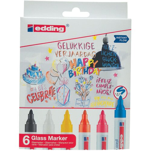 Marker za steklo 1,5-3mm edding 95/6 blister Slike