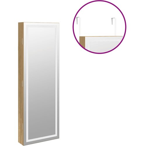  Zidni ormarić za nakit s LED svjetlima Slike