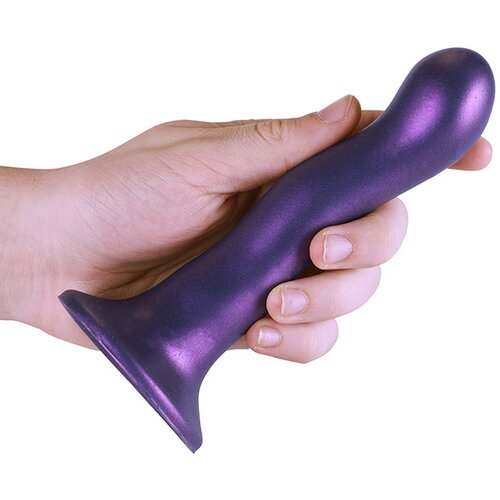 Ouch! Ultra Soft Silicone Curvy G-Spot Dildo 7&amp;quot;/17cm Purple Slike