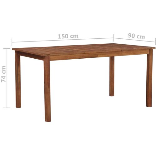  Vrtni stol od masivnog bagremovog drva 150 x 90 x 74 cm Slike