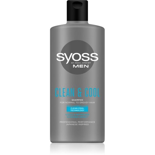 Syoss Men Clean & Cool šampon za normalnu i masnu kosu 440 ml Cijene