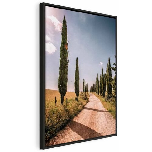  Slika - Italian cypresses (1 Part) Vertical 40x60 U crnom drvenom okviru Cijene