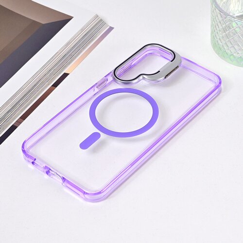  Torbica Magsafe transparent za Samsung S926B Galaxy S24 Plus ljubicasta Cene