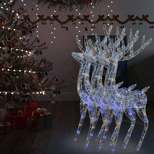 XXL akrilni božićni sobovi 250 LED 3 kom 180 cm šareni Cene