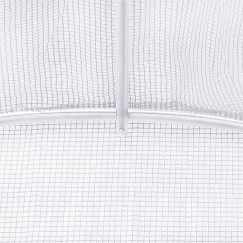 VidaXL Rastlinjak z jeklenim okvirjem bel 132 m 22x6x2,85 m Slike