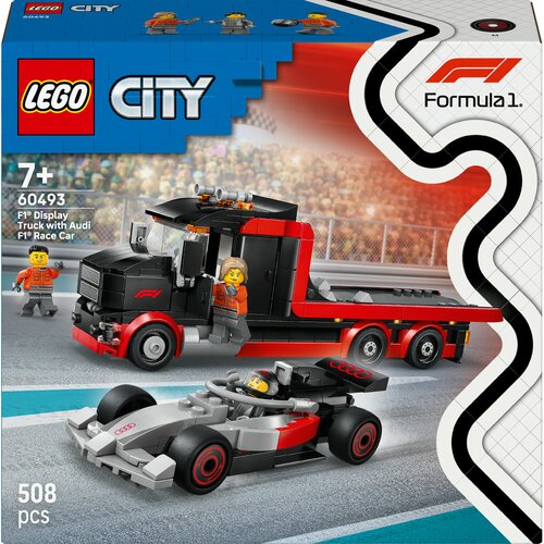 Lego F1 kamion za izložbu sa Audi F1 trkaćim automobilom 60493 Slike