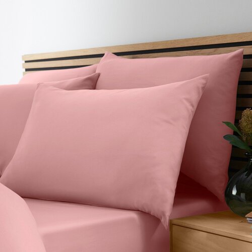 Catherine Lansfield Ružičasta posteljina za bračni krevet/za produženi krevet 230x220 cm So Soft Non-Iron &amp;ndash; Slike