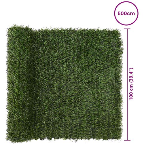  Umjetna ograda Svijetlo zelena 1 x 5 m PVC i čelik Slike
