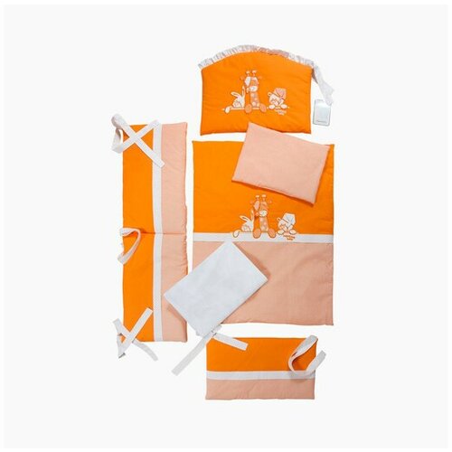 Deksi posteljina za kolevku narandžasta Slike