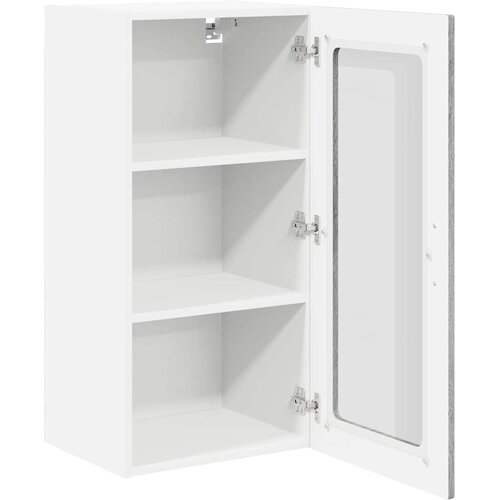  Zidni stakleni ormarić Lucca 2 pcs Siva sonoma 40 x 31 x 80 cm Slike