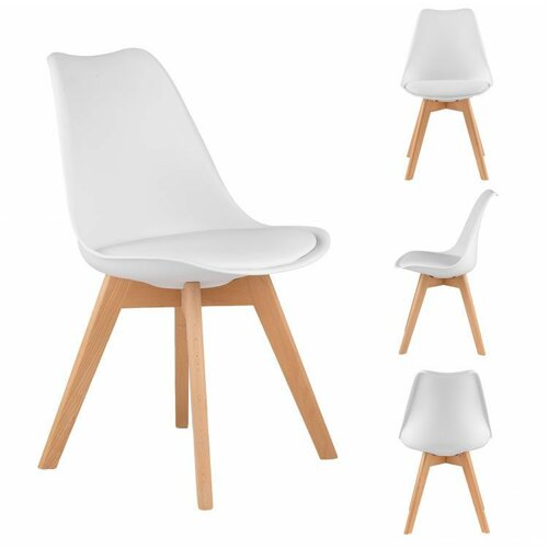 Modern Home modernhome trpezarijske stolice set 4 kom filipo bela PC-003 white Slike