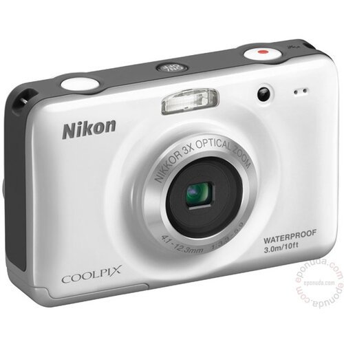 Nikon Coolpix S30 White digitalni fotoaparat Slike