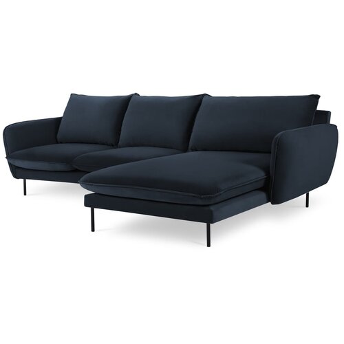 Cosmopolitan Design Tamno plava bar&amp;scaron;unasta kutna garnitura (desni kut) Vienna - Slike