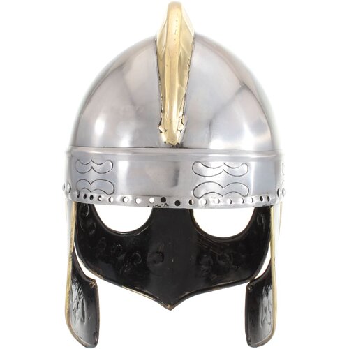  Antikna replika kacige Beowulf za LARP srebrna čelična Slike