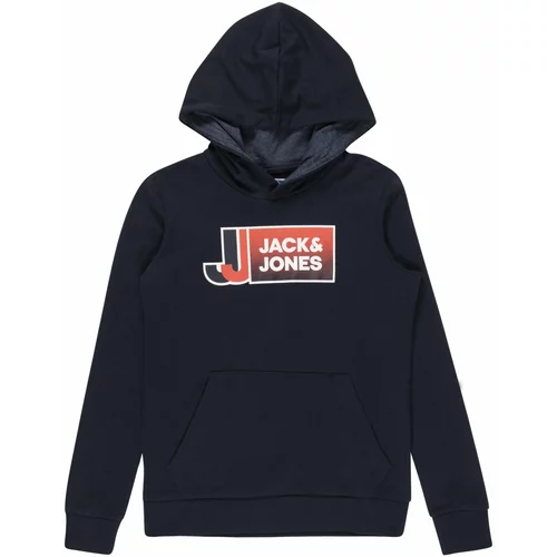 Jack & Jones Sweater majica tamno plava / crvena / bijela