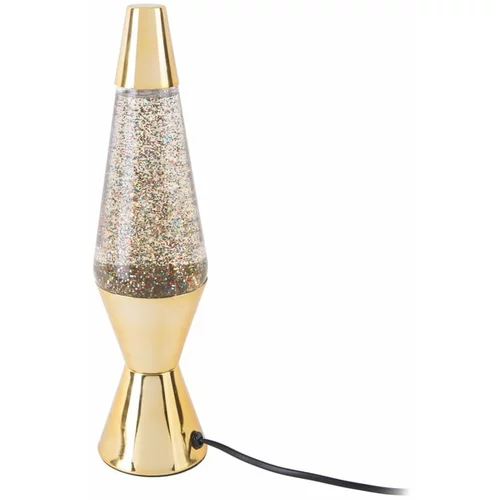 Leitmotiv namizna svetilka v zlati barvi z bleščicami Glitter, višina 37 cm