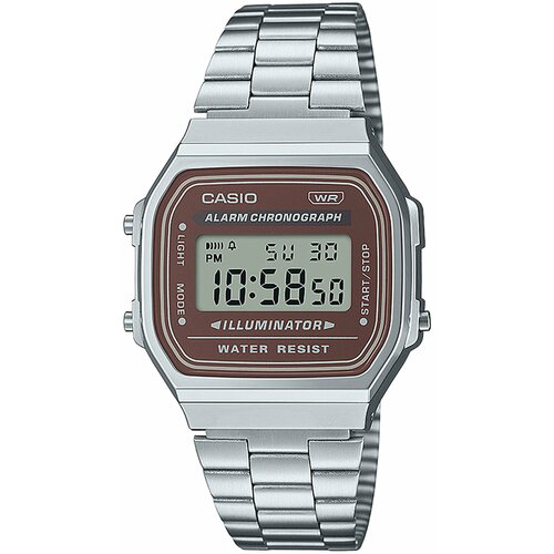 Casio Unisex vintage srebrni digitalni ručni sat sa srebrnim metalnim kaišem ( a168wa-5ayes ) Slike