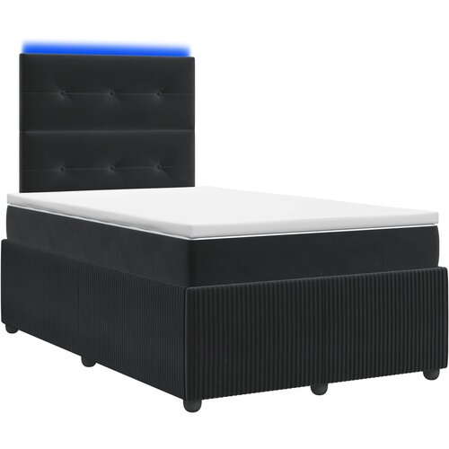  LED okvir za krevet s madracem Crna 120 x 200 cm Bar&amp;scaron;un Slike