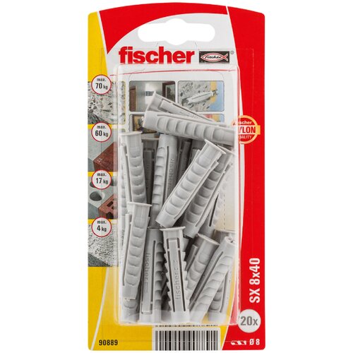 Fischer Univerzalni zidni vložek SX Plus (&Oslash; x Do: 8 x 40 mm, Najlon, 20 kos) Cene