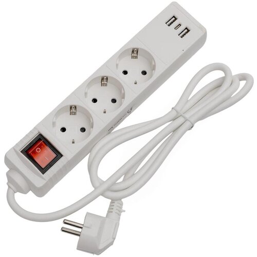  Produžni kabl sa prekidačem 3Z+2xUSB-A+1xUSB-C 1,5m SCHUKO bela Cene