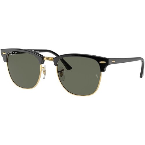 Ray-ban Clubmaster RB3016 901/58 Polarized L (55) Črna/Zelena Slike