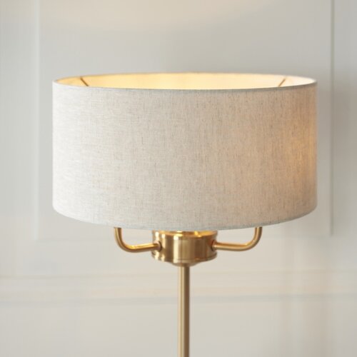  Endon 110721 - Stona lampa HIGHCLERE 3xE14/18W/230V bež/mesing Slike