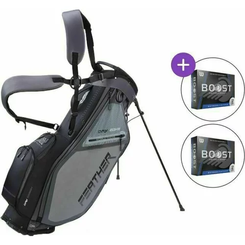 Big Max Dri Lite Feather SET Grey/Black Golf torba Stand Bag