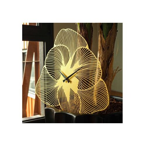 Wallxpert dekorativni metalni zidni sat azalea metal wall clock APS039 70 red Slike