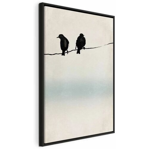  Slika - Frozen Sparrows (1 Part) Vertical 40x60 U crnom drvenom okviru Cijene