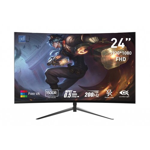 Perfect Display GAMING Monitor PD 24" Zakrivljen, 200Hz 0.5ms, FreeSync,DP+HDMI Cene