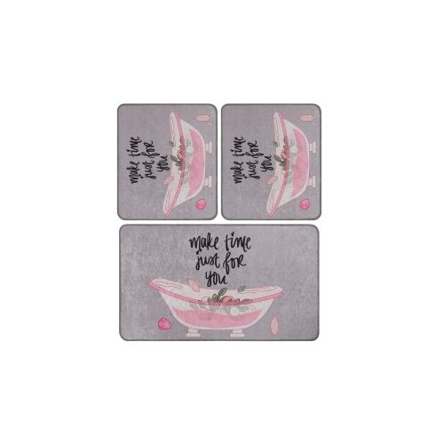  Make time djt multicolor bathmat set (3 pieces) Slike