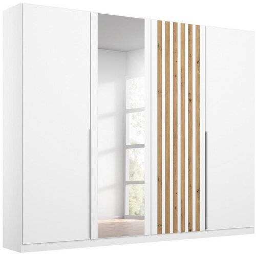 Modern Living Omara S Klasičnimi Vrati Lamella, Bela, Barva Hrasta Slike
