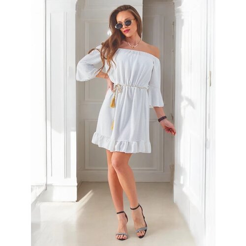 Resti Women&amp;#039;s mini dress off-the-shoulder with long sleeves and rhinestones Slike
