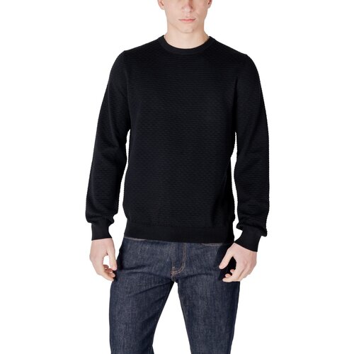 Antony Morato Puloverji REGULAR FIT WITH LOGOED METAL BADGE MMSW01498-YA100071 Črna Cene