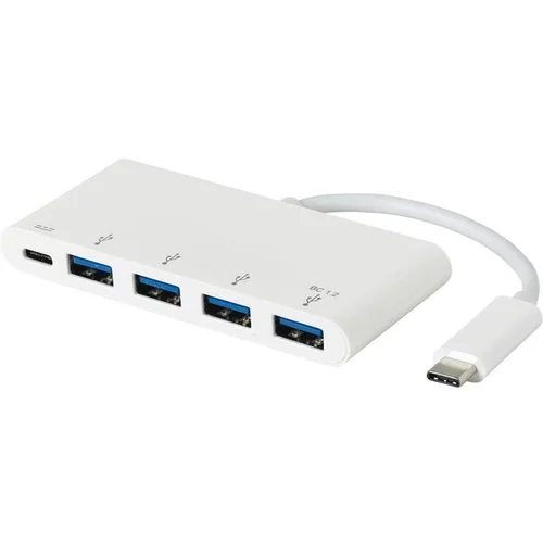 Estuff USB-C hub razdelilnik 1x USB-C, 4x USB-A 3.0, ES623007WH